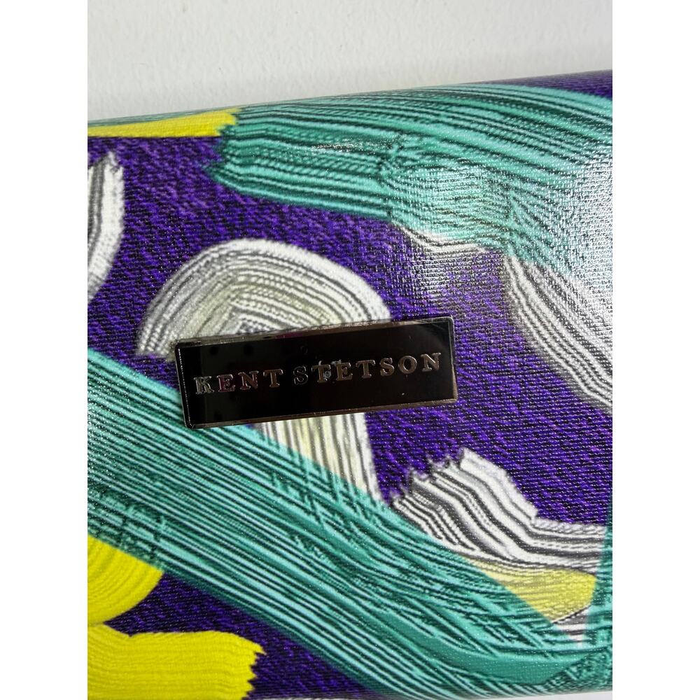 Kent Stetson Paint Me a Beauty Clutch Purse Artist Brush Strokes - Picture 2 of 9